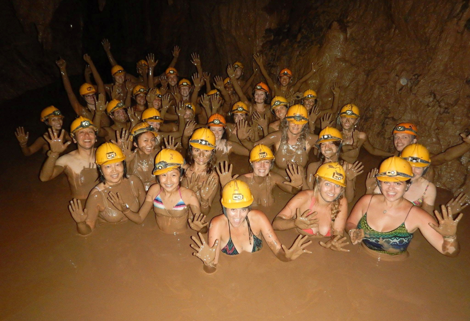 Mud bath in Dark Cave